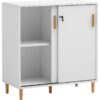 Schiebetürenschrank Torge weiß matt B/H/T: ca. 80,1x84,8x38,2 cm – Bild 2
