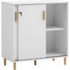 Schiebetürenschrank Torge weiß matt B/H/T: ca. 80,1x84,8x38,2 cm – Bild 3