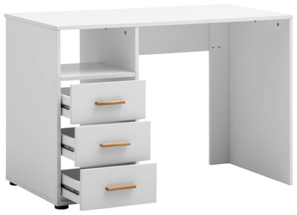Schreibtisch Torge weiß matt B/H/T: ca. 109x74x58 cm – Bild 2