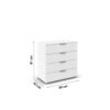 Kommode Aditio Alpinweiß B/H/T: ca. 80x81x42 cm – Bild 3