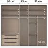Kleiderschrank Alabama Alpinweiß B/H/T: ca. 225x210x54 cm – Bild 3