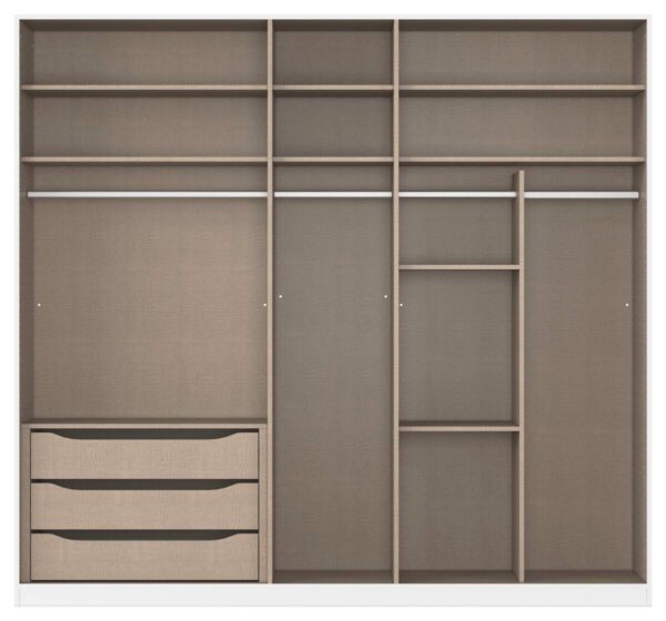 Kleiderschrank Alabama Alpinweiß B/H/T: ca. 225x210x54 cm – Bild 4
