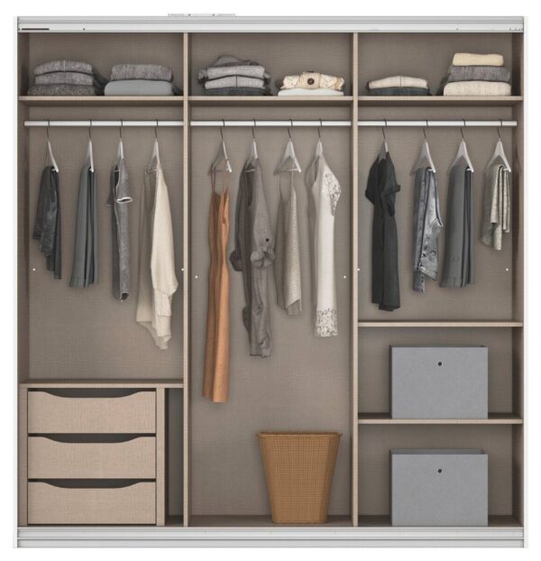 Kleiderschrank Kulmbach Alpinweiß B/H/T: ca. 203x210x62 cm – Bild 5