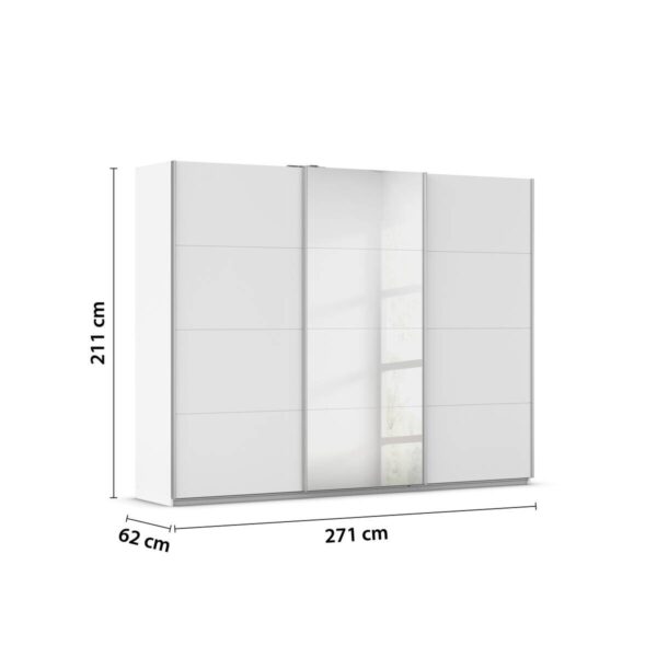 Kleiderschrank Kulmbach Alpinweiß B/H/T: ca. 271x210x62 cm – Bild 4