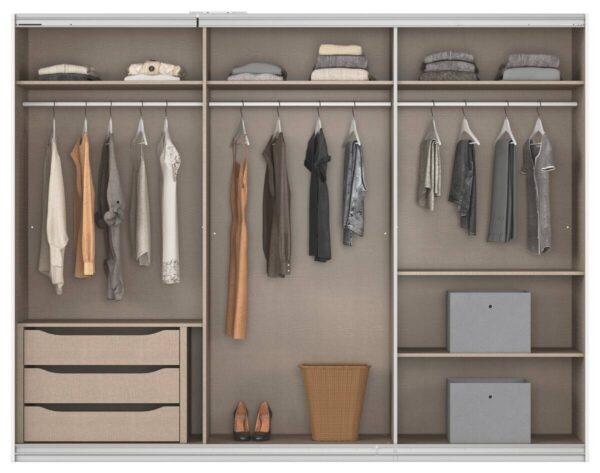 Kleiderschrank Kulmbach Alpinweiß B/H/T: ca. 271x210x62 cm – Bild 5