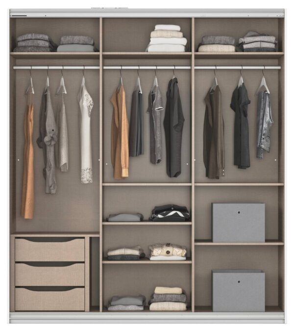 Kleiderschrank Kulmbach Alpinweiß B/H/T: ca. 203x229x62 cm – Bild 5