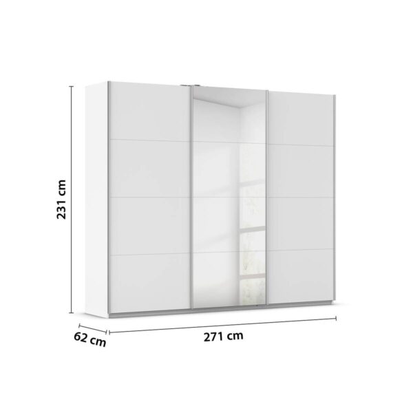 Kleiderschrank Kulmbach Alpinweiß B/H/T: ca. 271x229x62 cm – Bild 4