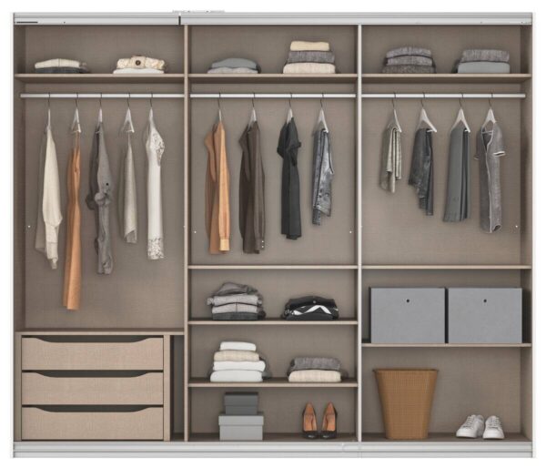 Kleiderschrank Kulmbach Alpinweiß B/H/T: ca. 271x229x62 cm – Bild 5