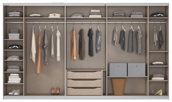 Kleiderschrank Kulmbach Alpinweiß B/H/T: ca. 360x210x62 cm – Bild 5