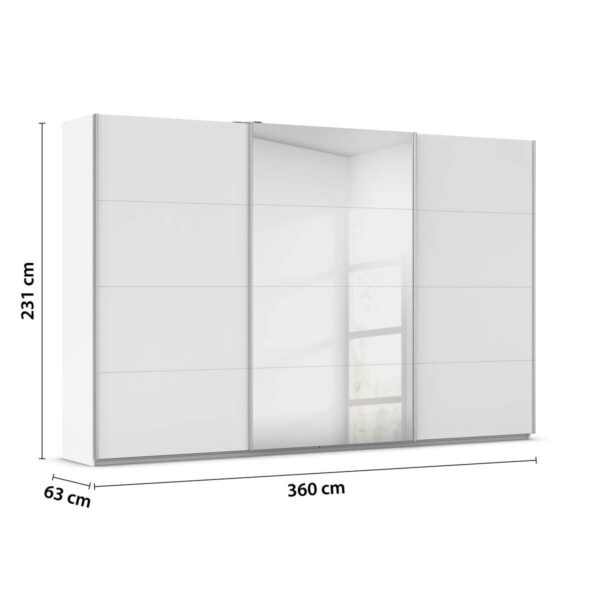 Kleiderschrank Kulmbach Alpinweiß B/H/T: ca. 360x229x62 cm Kleiderschrank Kulmbach Alpinweiß B/H/T: ca. 360x229x62 cm – Bild 4