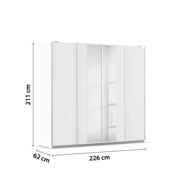 Kleiderschrank Altera Alpinweiß B/H/T: ca. 226x211x62 cm – Bild 5