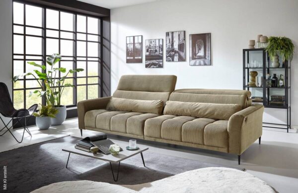 Big Sofa Logan grün Microfaser B/H/T: ca. 280x108x118 cm Big Sofa Logan grün Microfaser B/H/T: ca. 280x108x118 cm – Bild 2
