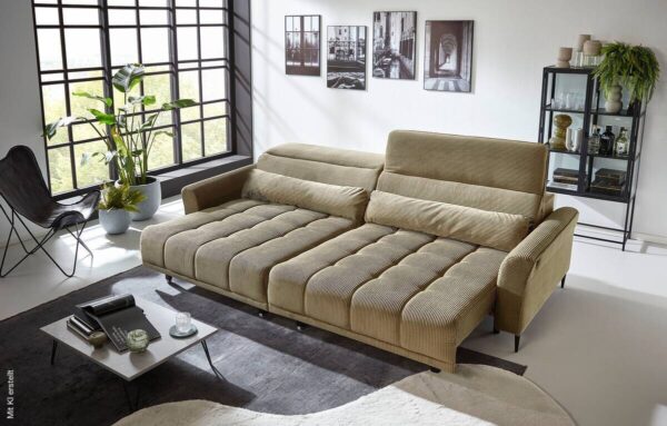 Big Sofa Logan grün Microfaser B/H/T: ca. 280x108x118 cm Big Sofa Logan grün Microfaser B/H/T: ca. 280x108x118 cm – Bild 3