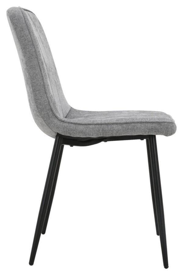 Stuhl KIM grau Webstoff B/H/T: ca. 45x87x58,5 cm – Bild 2