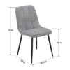 Stuhl KIM grau Webstoff B/H/T: ca. 45x87x58,5 cm – Bild 3