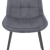 Stuhl KIRA grau Webstoff B/H/T: ca. 52x82,5x59,5 cm – Bild 2