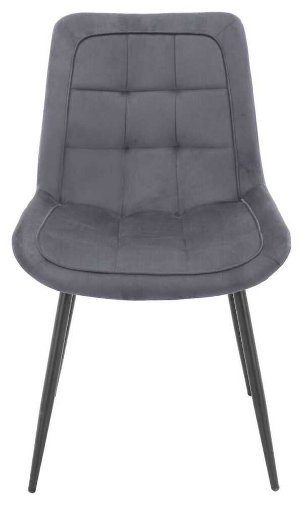 Stuhl KIRA grau Webstoff B/H/T: ca. 52x82,5x59,5 cm – Bild 2