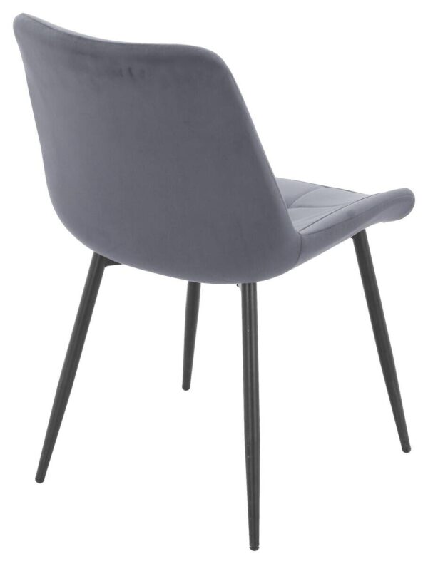 Stuhl KIRA grau Webstoff B/H/T: ca. 52x82,5x59,5 cm – Bild 4