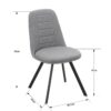 Stuhl CORA grau Microfaser B/T: ca. 56,5x85 cm Stuhl CORA grau Microfaser B/T: ca. 56,5x85 cm – Bild 5