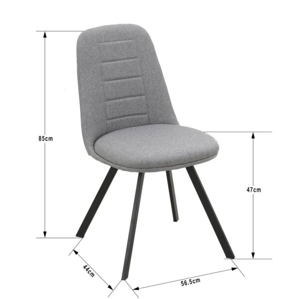Stuhl CORA grau Microfaser B/T: ca. 56,5x85 cm Stuhl CORA grau Microfaser B/T: ca. 56,5x85 cm – Bild 5