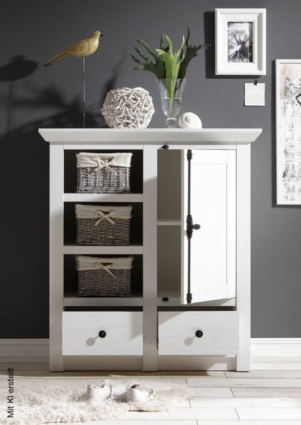 Highboard Westerland weiß B/H/T: ca. 105x115x45 cm – Bild 4