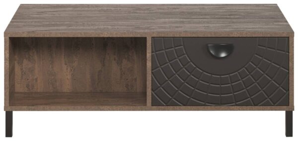 Couchtisch Fusion Eiche dunkel Nachbildung bronze Optik B/H/T: ca. 110x37x60 cm Couchtisch Fusion Eiche dunkel Nachbildung bronze Optik B/H/T: ca. 110x37x60 cm – Bild 3