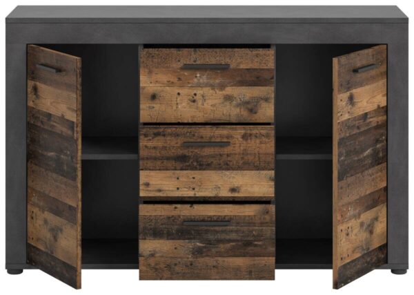 Sideboard Jam Matera Nachbildung Old Wood Nachbildung B/H/T: ca. 80x125x35 cm – Bild 5