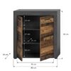 Highboard Jam Matera Nachbildung Old Wood Nachbildung B/H/T: ca. 88x80x35 cm – Bild 2