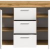 Sideboard Jam Eiche Wotan Nachbildung weiß B/H/T: ca. 125x80x35 cm – Bild 3