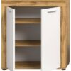 Highboard Jam Eiche Wotan Nachbildung weiß B/H/T: ca. 80x88x35 cm – Bild 4