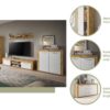 Highboard Jam Eiche Wotan Nachbildung weiß B/H/T: ca. 80x88x35 cm – Bild 5