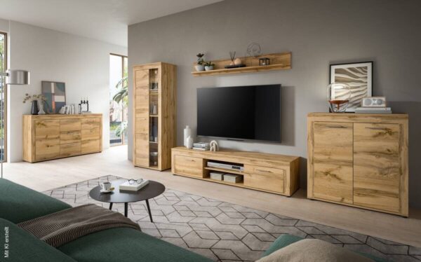 Sideboard Jam Eiche Wotan Nachbildung B/H/T: ca. 125x80x35 cm – Bild 4