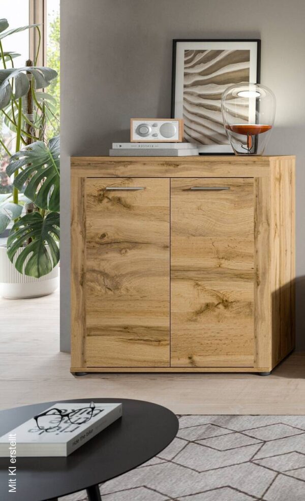 Highboard Jam Eiche Wotan Nachbildung B/H/T: ca. 80x88x35 cm – Bild 3