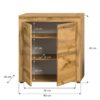 Highboard Jam Eiche Wotan Nachbildung B/H/T: ca. 80x88x35 cm – Bild 4