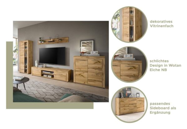 Highboard Jam Eiche Wotan Nachbildung B/H/T: ca. 80x88x35 cm – Bild 5