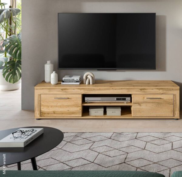 Lowboard Jam Eiche Wotan Nachbildung B/H/T: ca. 160x37x40 cm – Bild 5