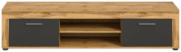 Lowboard Jam Eiche Wotan Nachbildung grau B/H/T: ca. 160x37x40 cm – Bild 4