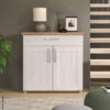 Schuhschrank Verona Sibiu Lärche Nachbildung Eiche Artisan Nachbildung B/H/T: ca. 95x92x39 cm – Bild 2