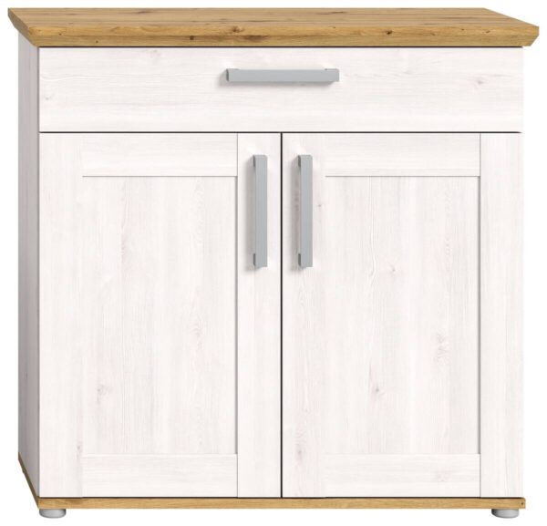Schuhschrank Verona Sibiu Lärche Nachbildung Eiche Artisan Nachbildung B/H/T: ca. 95x92x39 cm – Bild 3