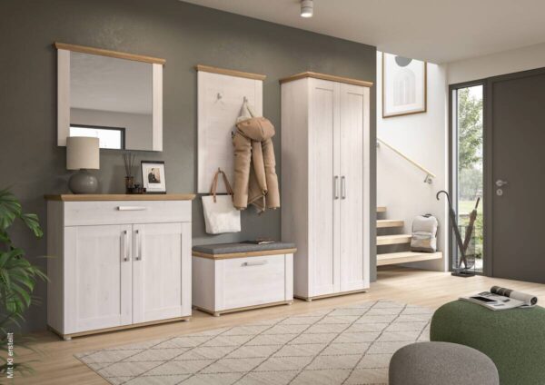 Schuhschrank Verona Sibiu Lärche Nachbildung Eiche Artisan Nachbildung B/H/T: ca. 95x92x39 cm – Bild 4