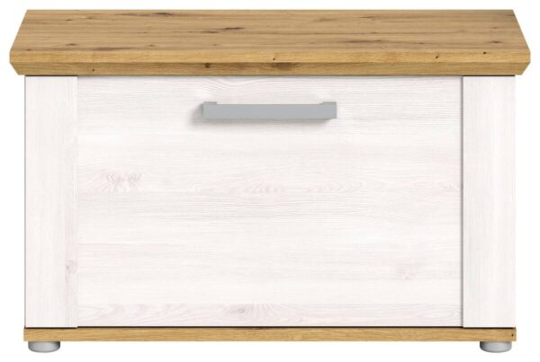 Sitzbank Verona Sibiu Lärche Nachbildung Eiche Artisan Nachbildung B/H/T: ca. 80x47x39 cm – Bild 2