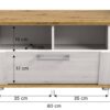 Sitzbank Verona Sibiu Lärche Nachbildung Eiche Artisan Nachbildung B/H/T: ca. 80x47x39 cm – Bild 4