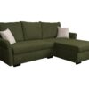 Ecksofa mit Bettfunktion und Bettkasten grün Webstoff B/H/T: ca. 218x90x168 cm – Bild 3