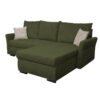 Ecksofa mit Bettfunktion und Bettkasten grün Webstoff B/H/T: ca. 218x90x168 cm – Bild 4