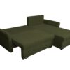 Ecksofa mit Bettfunktion und Bettkasten grün Webstoff B/H/T: ca. 218x90x168 cm – Bild 5