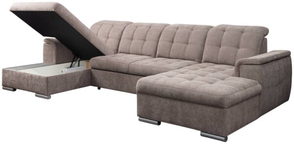 Wohnlandschaft Nadja stone Microfaser B/H/T: ca. 330x105x174 cm – Bild 2