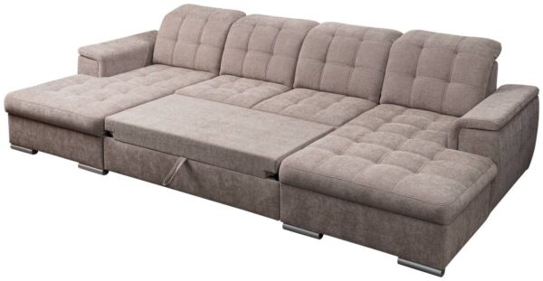 Wohnlandschaft Nadja stone Microfaser B/H/T: ca. 330x105x174 cm – Bild 3