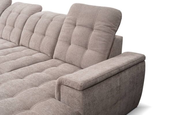 Wohnlandschaft Nadja stone Microfaser B/H/T: ca. 330x105x174 cm – Bild 4