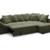 Ecksofa mit Bettfunktion grün Microfaser B/H/T: ca. 303x88x202 cm – Bild 2