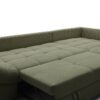 Ecksofa mit Bettfunktion grün Microfaser B/H/T: ca. 303x88x202 cm – Bild 4